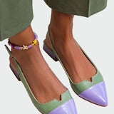 Karolína Élégantes Ballerines Pointues avec Sangle Arrière
