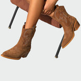 Bottines Élégants Magdaléna Western en Cuir Authentique