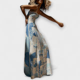 Terazza Ric Rac - Robe maxi en lin avec coupe ample