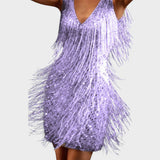 Tasa - Robe mini festive avec franges