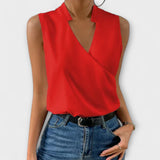 Top doux d'été avec décolleté en V