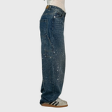 Adelina - Pantalons en denim type carpenter pour femme