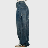 Adelina - Pantalons en denim type carpenter pour femme
