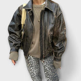 Chandra - Jeans vintage avec imprimé léopard