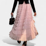 Kristýna - Jupe Élégante avec Détail Décoratif en Tulle