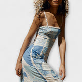 Terazza Ric Rac - Robe maxi en lin avec coupe ample