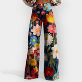 Laura - Pantalons à fleurs avec jambes larges