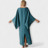 Dana - Robe kimono en lin et coton