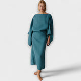 Dana - Robe kimono en lin et coton